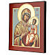 Icono Madre Dios Hodighitria-Smolenskaja 32x28 cm Rumanía pintado estilo ruso s3