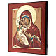 Icona Madre Dio Tenerezza Vladimirskaja 35x30 cm Romania dipinta stile russo s3