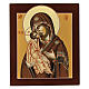 Icône Mère de Dieu Donskaja 33x28 cm Roumanie peinte style russe s1