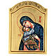 Icono Virgen con Niño serigrafado rematado a mano 44x32 cm s1