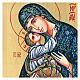 Icono Virgen con Niño serigrafado rematado a mano 44x32 cm s2