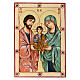 Ícone Sagrada Família pintado à mão Roménia 32x22 cm s1