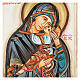 Our Lady Glykophilousa carved and painted icon 22x18 cm Romania s2