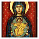 Icono Virgen con el Niño tallado pintado a mano Rumanía s2