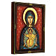 Icono Virgen con el Niño tallado pintado a mano Rumanía s3