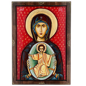 Ikona rumuńska Madonna z Dzieciątkiem, 70x50, malowana nacięta