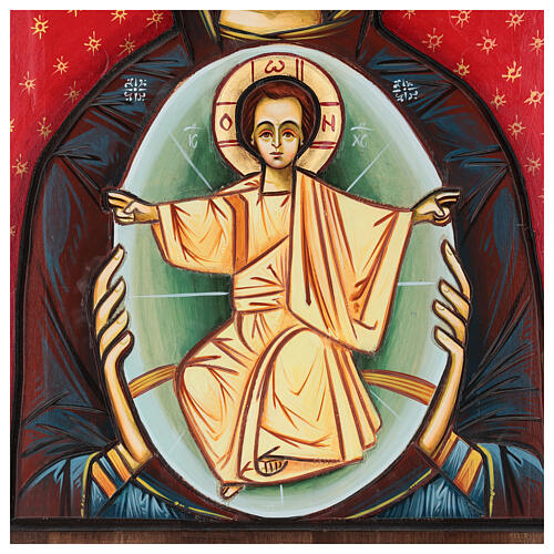 Ikona rumuńska Madonna z Dzieciątkiem, 70x50, malowana nacięta 3
