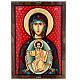 Ikona rumuńska Madonna z Dzieciątkiem, 70x50, malowana nacięta s1