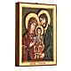 Holy Family wood icon, carved and hand painted s3