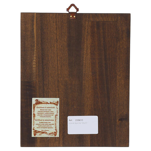 Icono Sagrada Familia madera inciso pintado a mano 3