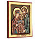 Ícone Sagrada Família madeira entalhada pintada à mão s3