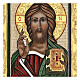 Icône Le Sauveur Christ Pantocrator peinte en Roumanie 28x28 cm s2
