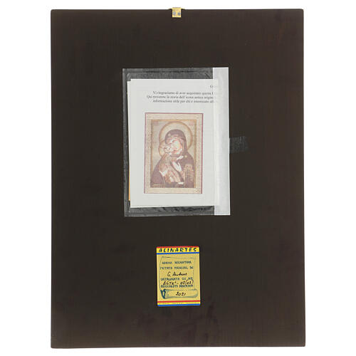 Icona Madonna Tenerezza Vladimirskaja bizantina 40x30 cm Romania dipinta 6