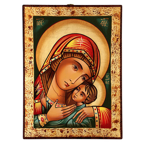 Madre de Dios Kasperovskaja 30x20 cm icono pintado Rumanía 1