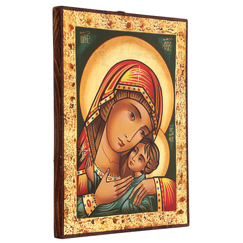 Icône Mère de Dieu de Kasper 30x20 cm peinte Roumanie 3