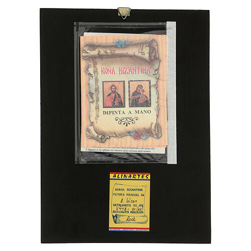 Icono Virgen de la Ternura Vladimirskaja 30x25 cm rumano pintado 4