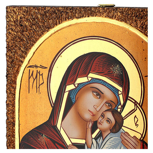 Ícone Nossa Senhora Mãe de Deus Jaroslavskaja 29x21 cm Roménia pintado na madeira 3
