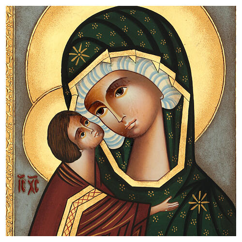 Ikona Matka Boża Dońska, malowana w Rumunii, 30x25 cm 2