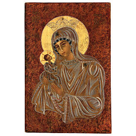 Rumänische Ikone Gottesmutter Muromskaja handbemalt, 30x20 cm