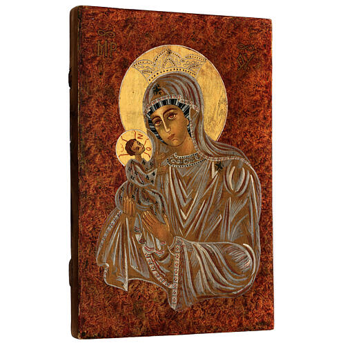 Ícone Mãe de Deus Muromskaja pintado à mão Roménia 29x21 cm 3