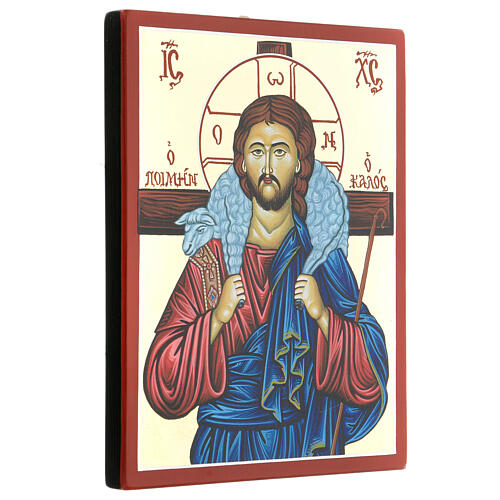 Good Shepherd icon printed on wood 25x20 cm 3