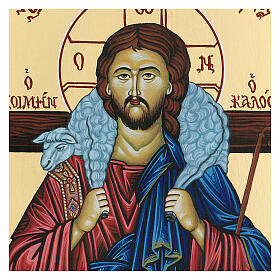 Good Shepherd icon printed on wood 25x20 cm