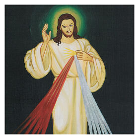 Divine Mercy Jesus icon printed wood 25x20 cm