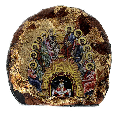 Pentecost icon printed on terracotta 5 cm 1