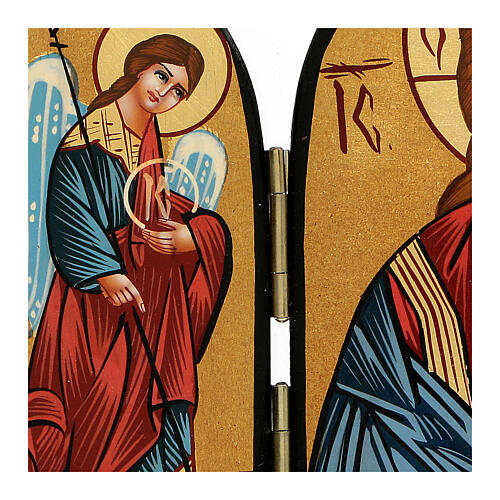 Tríptico Jesus Cristo Mestre e Juiz Roménia 16,5x26 cm 2