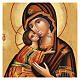 Icona Madre di Dio Vladimirskaya fondo oro Romania 30x20 cm s2