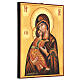 Ícone Nossa Senhora Mãe de Deus Vladimirskaja fundo dourado Roménia 31x23 cm s3