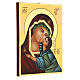 Icona Madre di Dio Vladimirskaja rumena dipinta a mano 24x18 s3