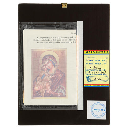 Icona Madre di Dio Donskaja rumena dipinta a mano 24x18 4