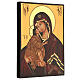 Ícone romeno Mãe de Deus Donskaya pintado à mão 24x18  s3