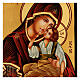 Ícone romeno Mãe de Deus Jaroslavskaja pintado à mão 24x18 s2