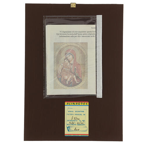 Icône Mère de Dieu Dostojno Est Romanie peinte à la main 30x20 cm 4