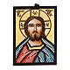 Icône roumaine Jésus-Christ peinte à la main sur bois 8x6 cm s1