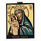 Ícone romeno Totus Tuus pintado à mão 8x6 cm s1