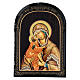 Russian papier maché icon of Our Lady of the Don, 7x5 in s1