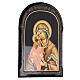 Russian papier maché icon of Our Lady of the Don, 7x5 in s2