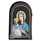 Papel maché ruso Virgen de Jerusalén 18x14 cm s2