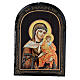 Russian papier maché icon of Our Lady of Konev, 7x5 in s1