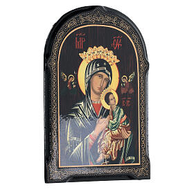 Russian papier maché icon of Perpetual Help, 7x5 in