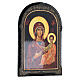 Laca russa papel machê Nossa Senhora de Smolensk 18x14 cm s2