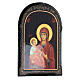 Russian icon, papier maché, Mother of God of the Three Hands, 7x5 in s2