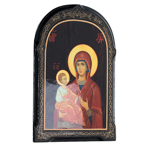 Cartapesta stampa Madonna Tre Mani 18x14 cm 2