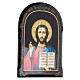 Icono papel maché ruso Cristo Pantocrátor 18x14 cm s2