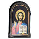 Russian paper mache icon Christ Pantocrator 18x14 cm s2