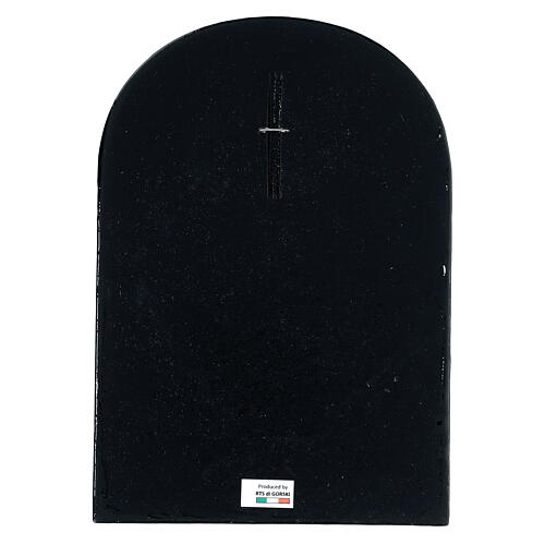 Icona cartapesta russa Cristo Pantocratore intero 18x14 cm 3