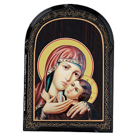 Russian lacquer, Our Lady of Korsun, 7x5 in